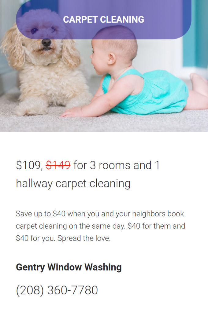 East Idaho Carpet Cleaning Offer